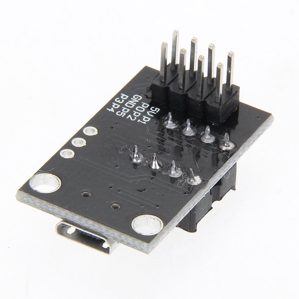 ATmel ATTINY13-25-45-85 AVR Microcontroller programmeer platform onderkant schuin